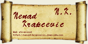 Nenad Krapčević vizit kartica